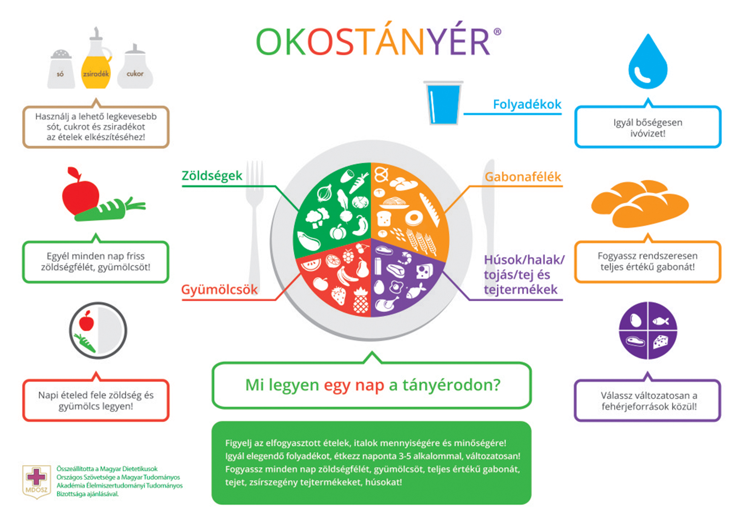 OKOSTÁNYÉR® – Új magyar táplálkozási ajánlás